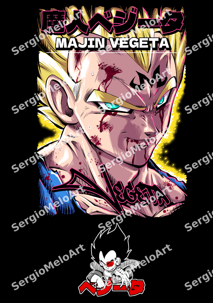 Majin Vegeta fan art