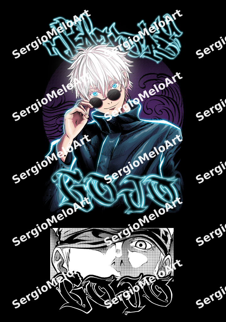 Satoru Gojo - Arte digital Limitada - Disponível até 03-01-2026
