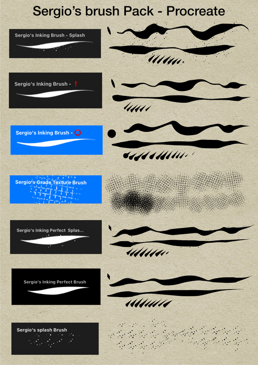 Sergio’s brush pack - For Procreate APP